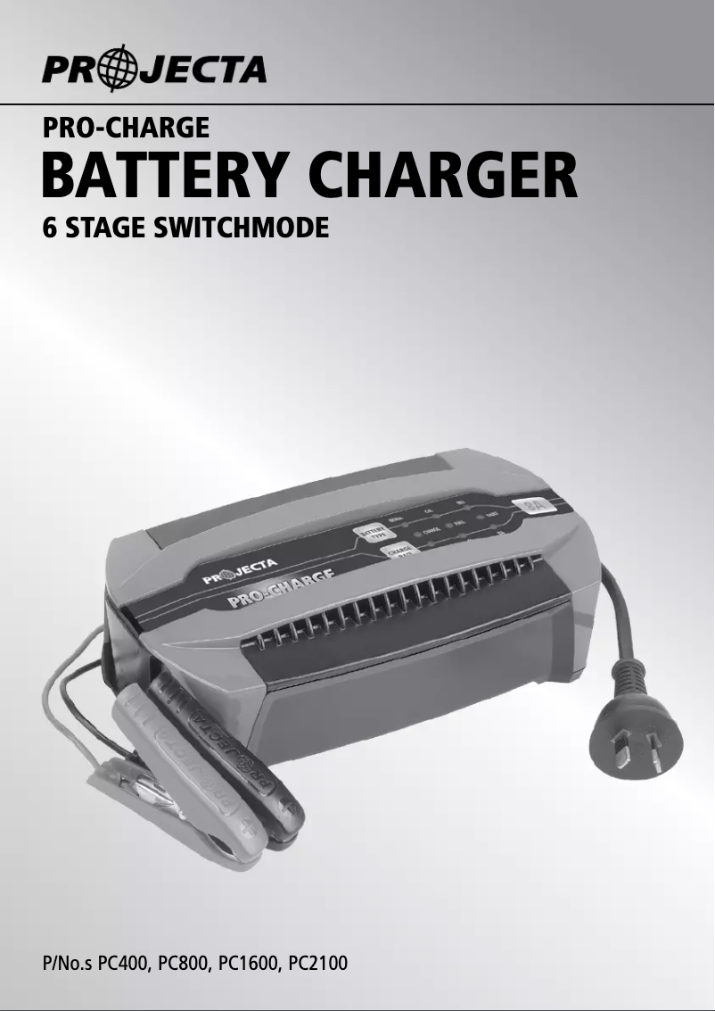 Page 1 de la notice Manuel utilisateur Projecta PC400