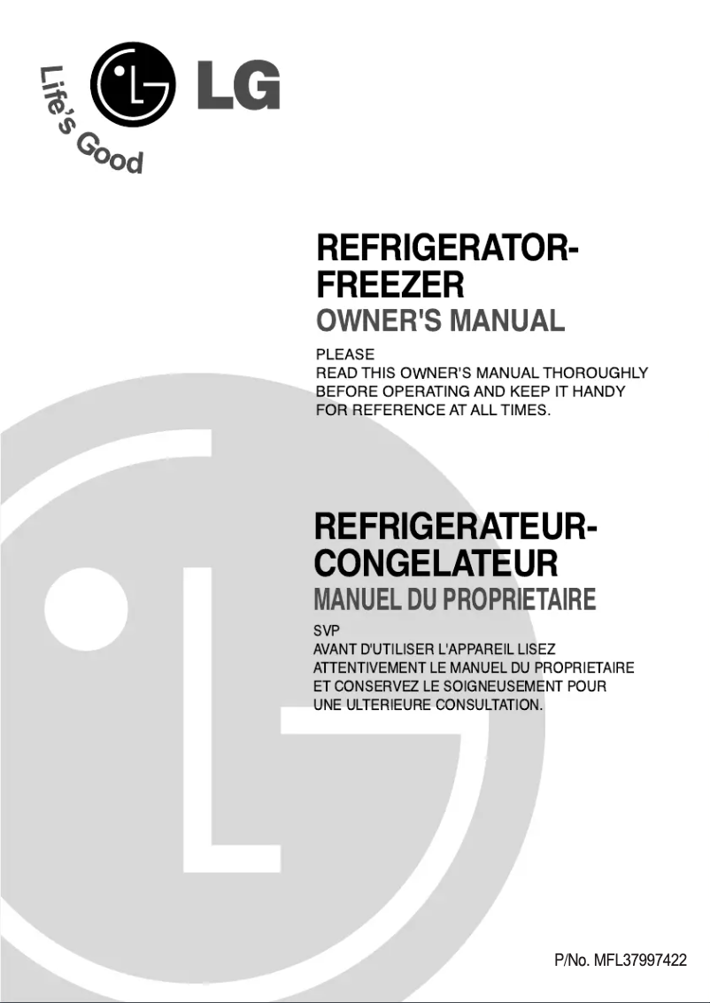 Page 1 de la notice Manuel utilisateur LG GN-B352YLCA