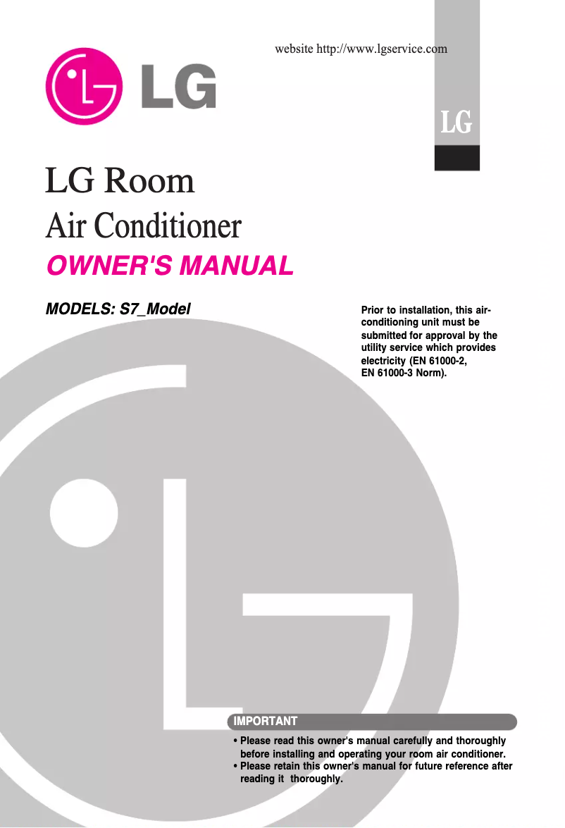 Page 1 de la notice Manuel utilisateur LG HSNC1227R70