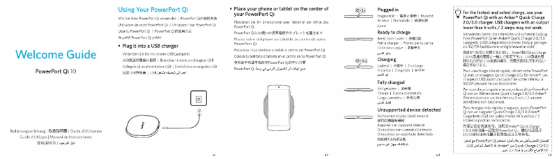 Imagen de la primera página del manual del dispositivo PowerPort Qi