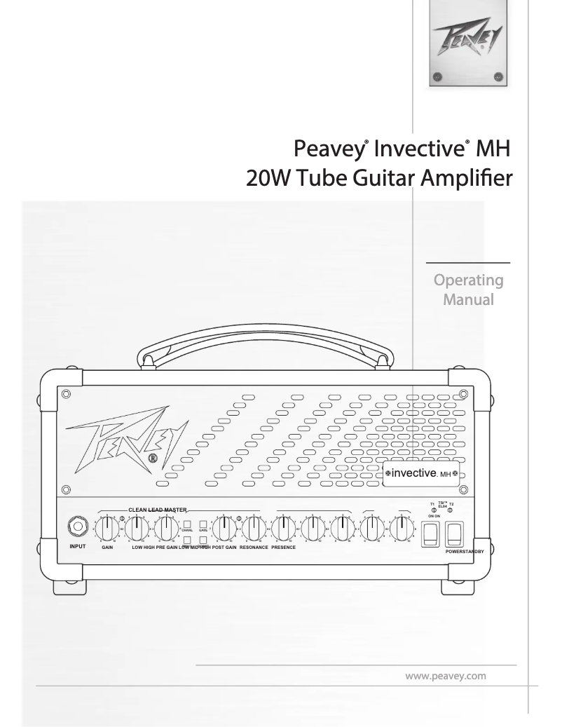 Page n°1 - Manuel utilisateur Peavey Invective MH