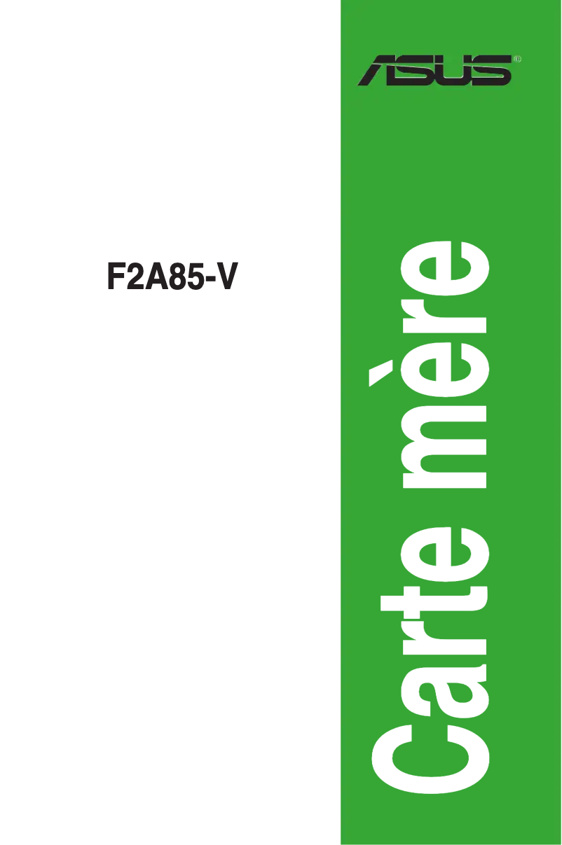 Page 1 de la notice Manuel utilisateur Asus F2A85-V