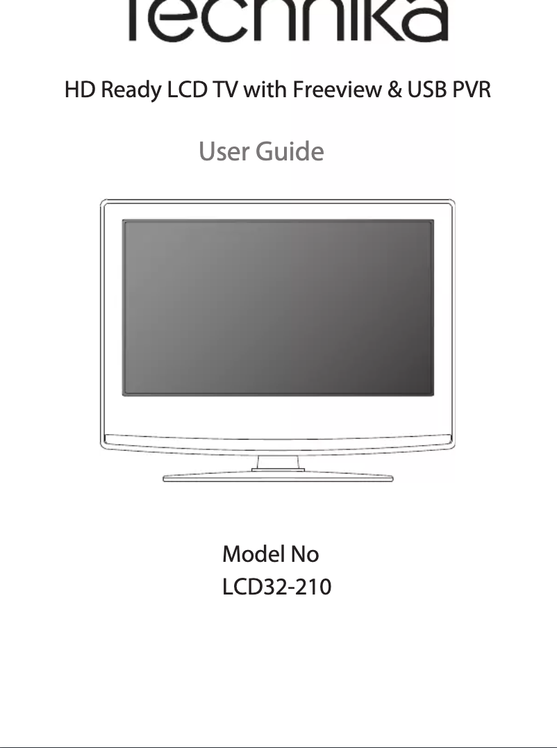 Page n°1 - Manuel utilisateur Technika LCD32-210