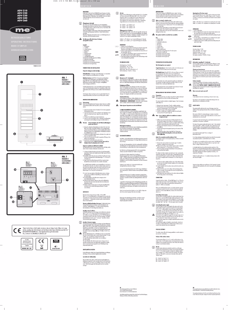 Page n°1 - Manuel utilisateur m-e ADV-240