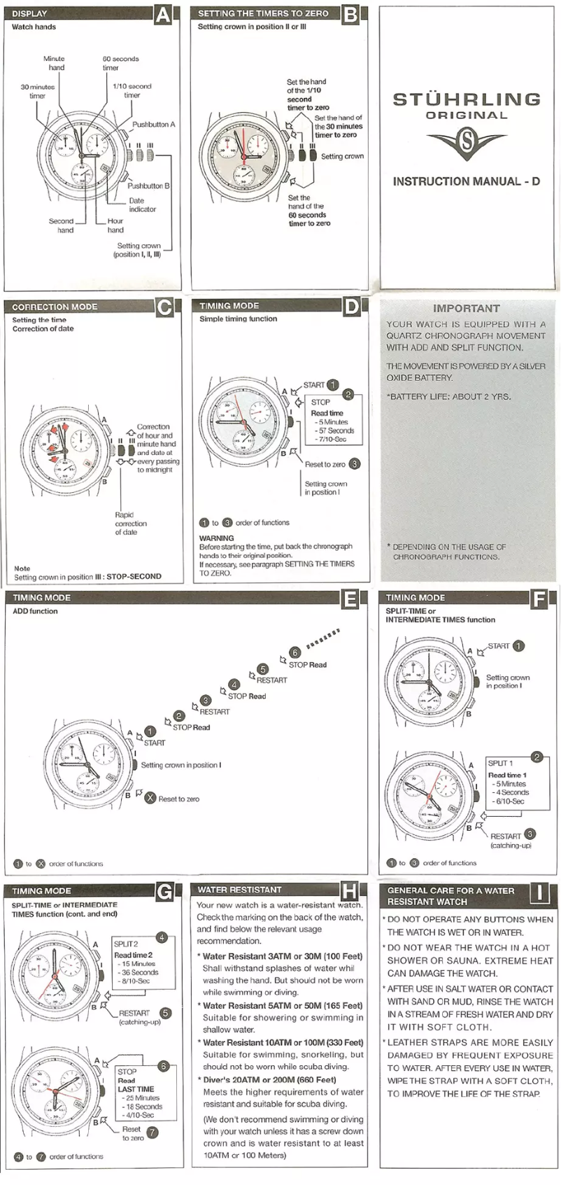 Page n°1 - Manuel utilisateur Stührling Monaco 180R