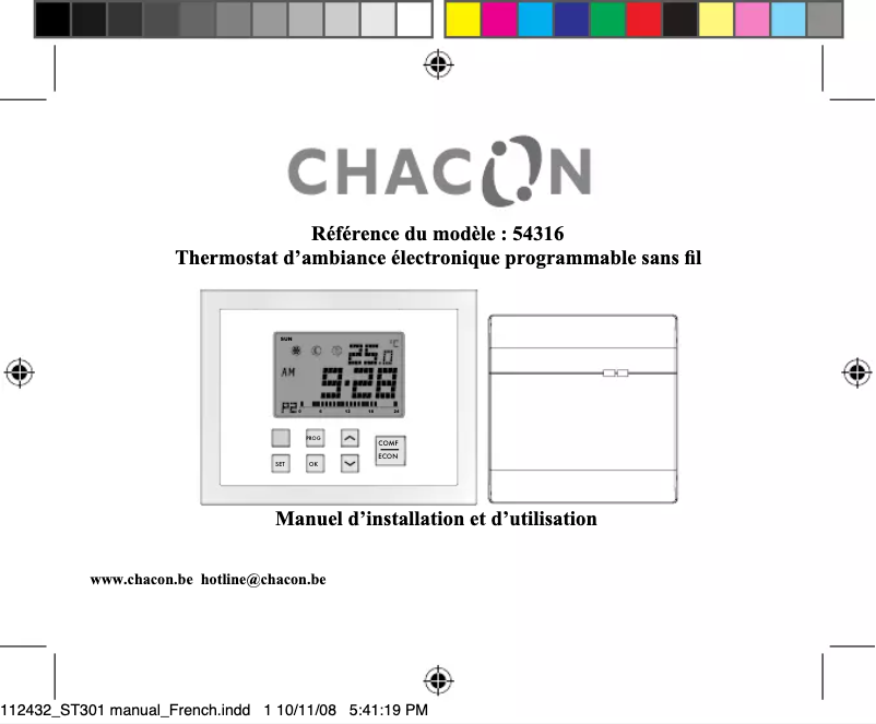 Page n°1 - Manuel utilisateur Chacon 54316