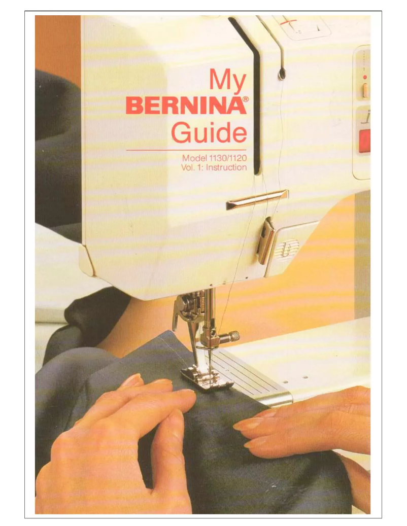 Page n°1 - Manuel utilisateur Bernina My 1130