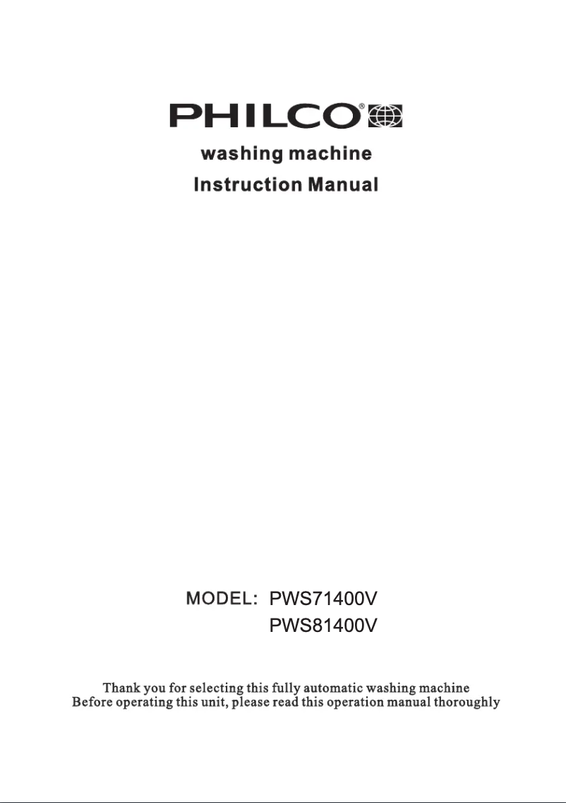 Image de la première page du manuel de l'appareil PWS81400V