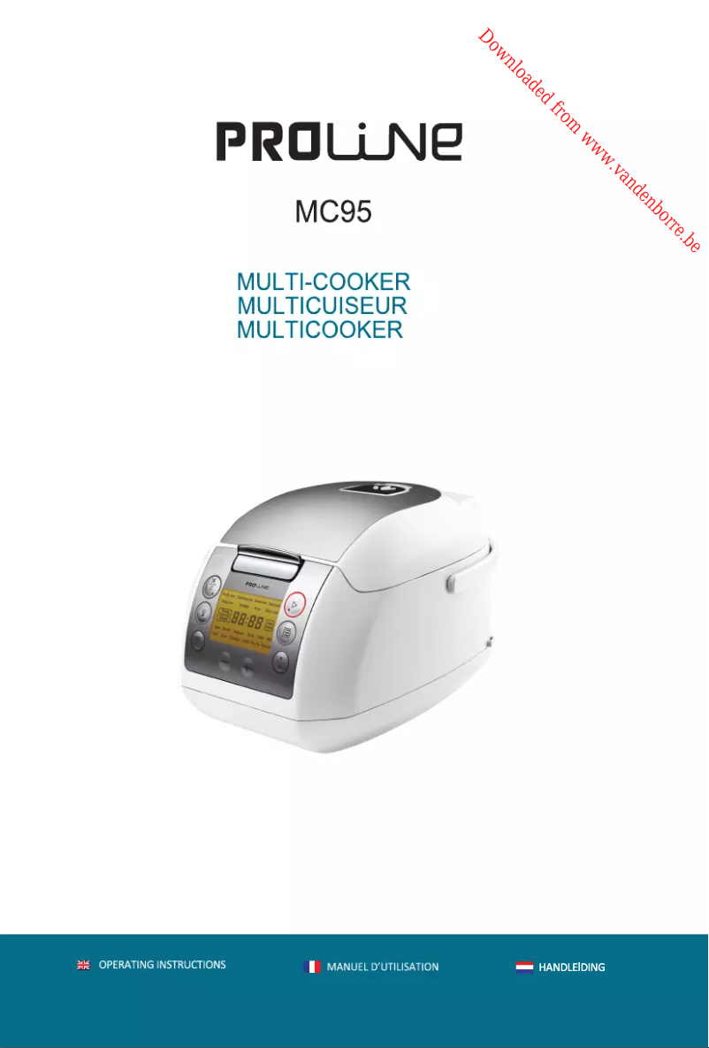 Page 1 de la notice Manuel utilisateur Proline MC95