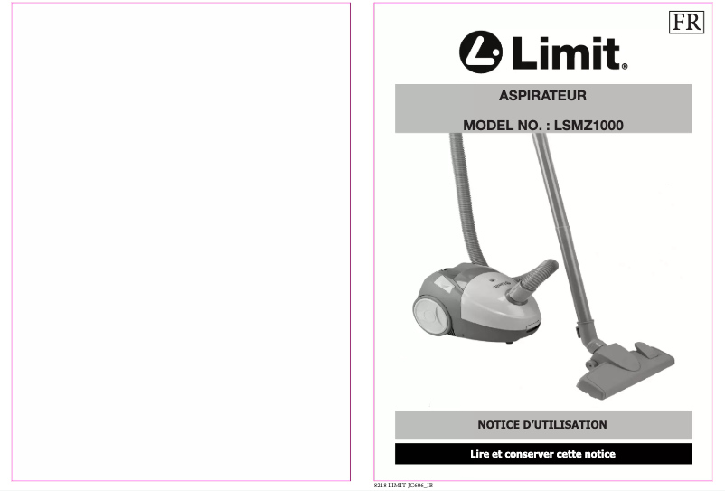Page 1 de la notice Manuel utilisateur Limit LSMZ1000