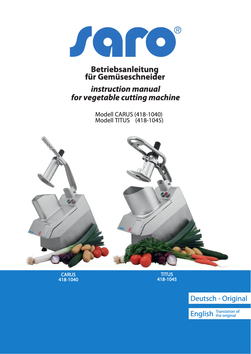 Página 1 del manual Manual de usuario Saro TITUS