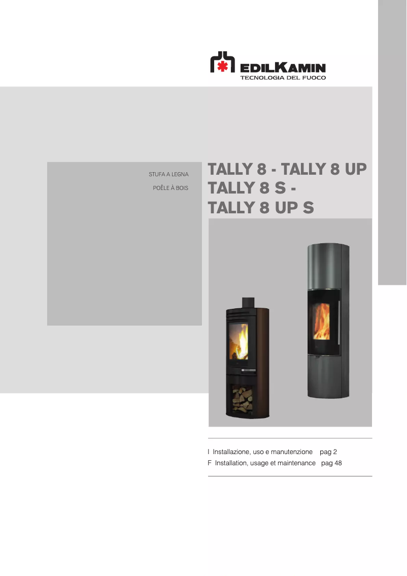 Page 1 de la notice Manuel utilisateur Edilkamin TALLY 8