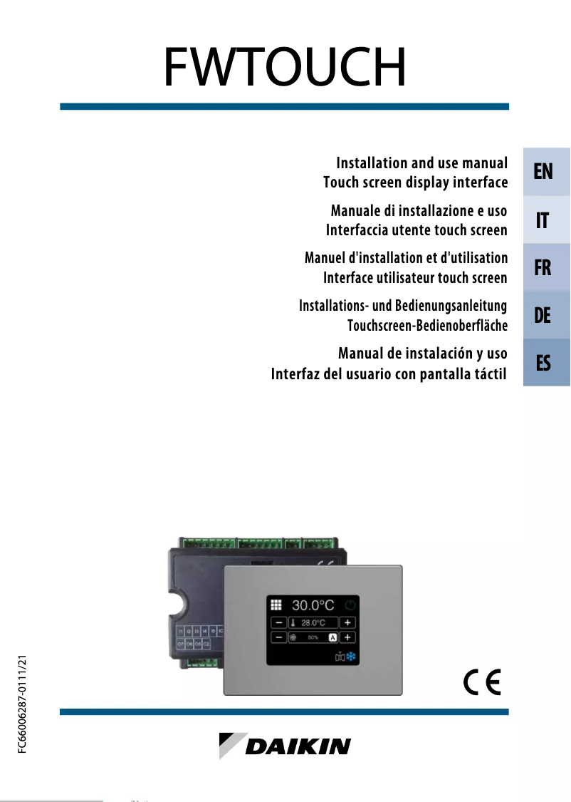 Page 1 de la notice Manuel utilisateur Daikin FWE03DAFN5V3-S