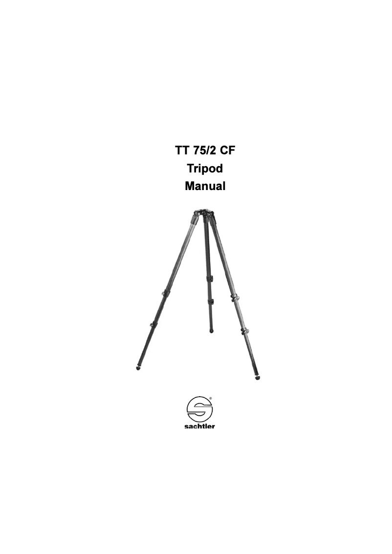 Page n°1 - Manuel utilisateur Sachtler System Ace L TT 75/2 CF