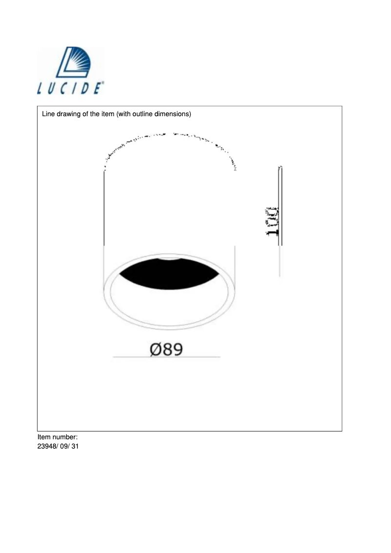 Page n°1 - Manuel utilisateur Lucide Cara