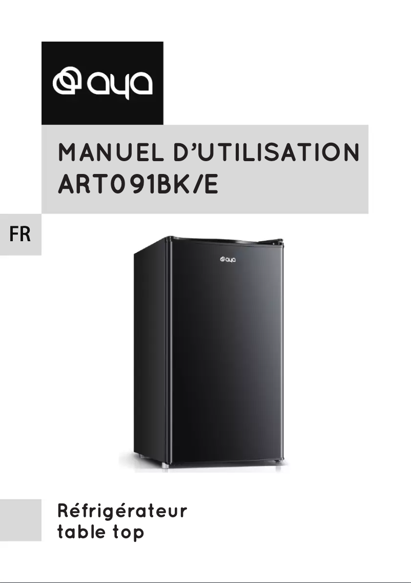 Page 1 de la notice Manuel utilisateur AYA ART091BK