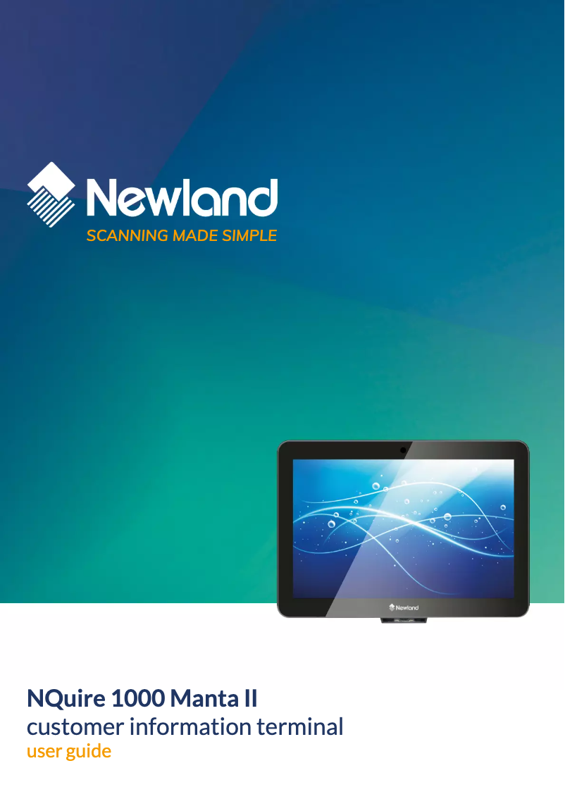 Image de la première page du manuel de l'appareil NQuire 1000 Manta II 2D