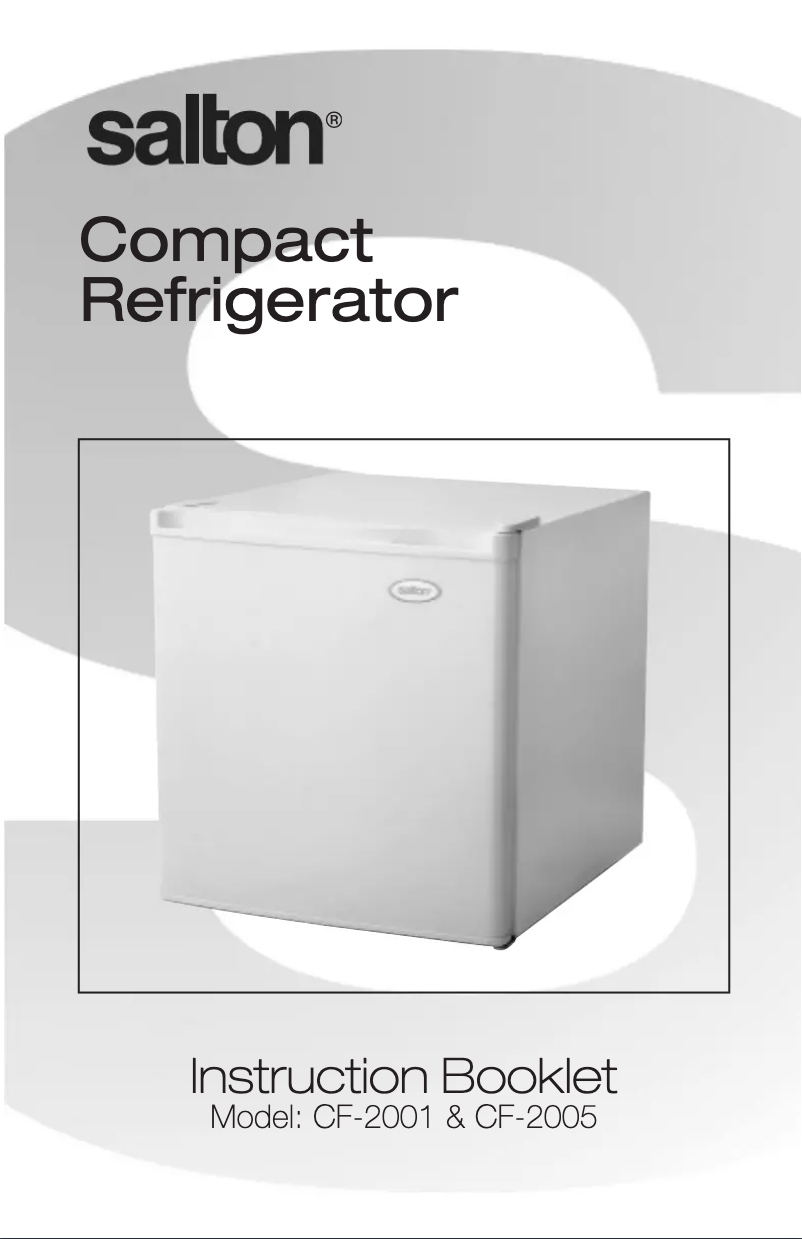 Page 1 de la notice Manuel utilisateur Salton CF2001