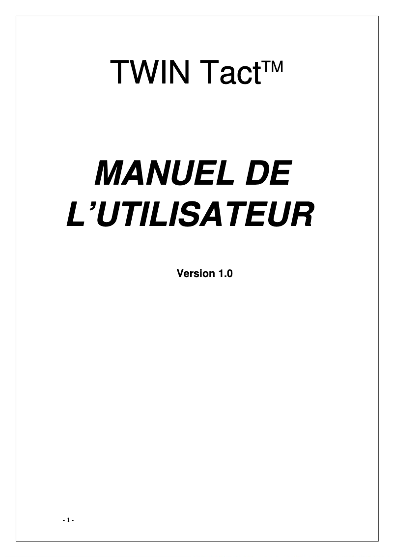 Page 1 de la notice Manuel utilisateur ZTE TWIN Tact