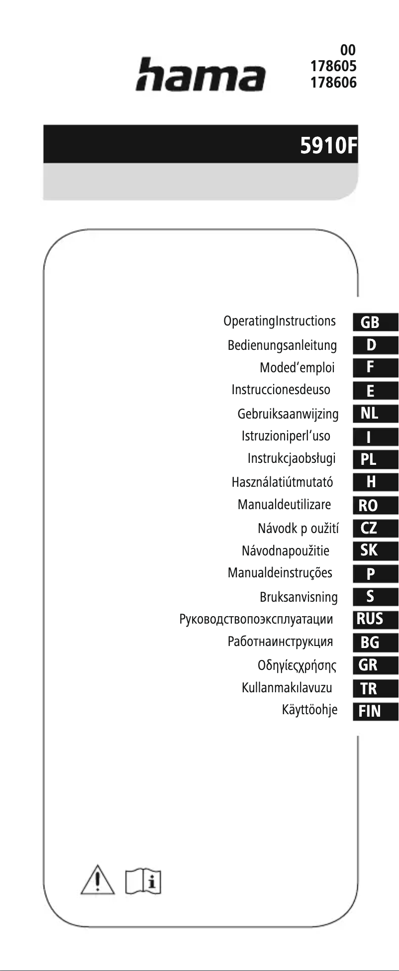 Page 1 de la notice Instructions de sécurité Hama Fit Watch 5910