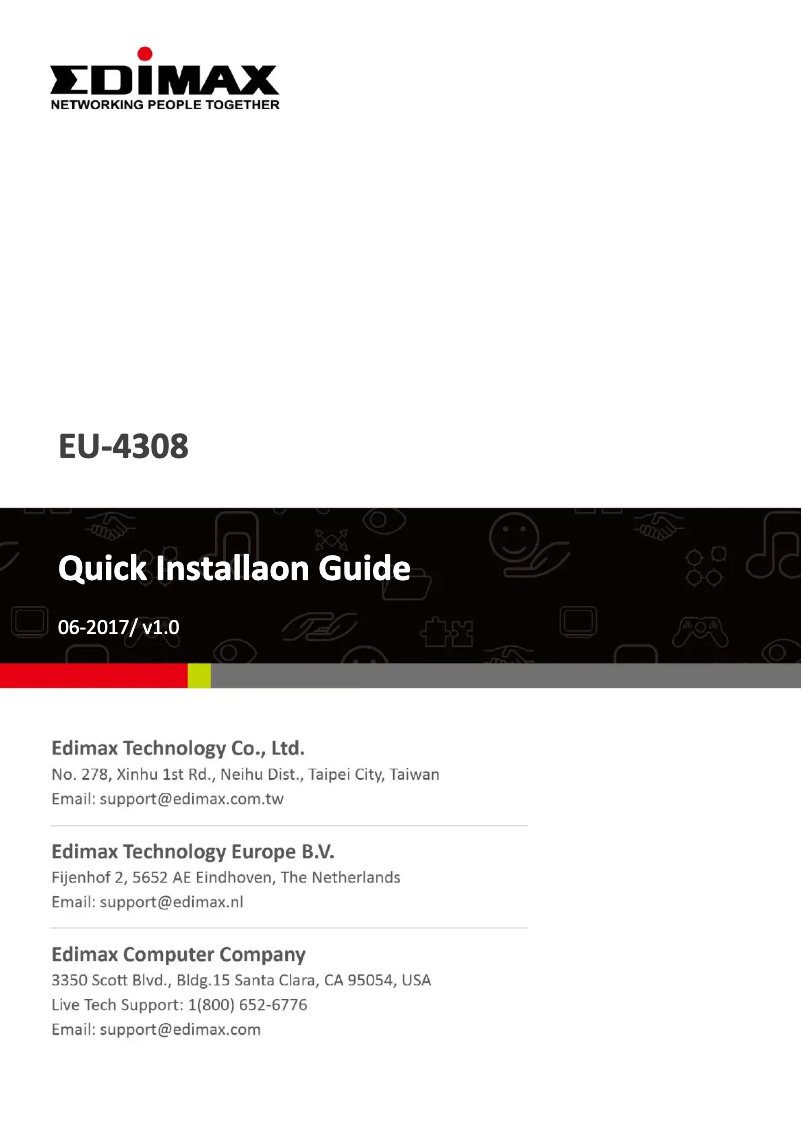 Page n°1 - Manuel utilisateur Edimax EU-4308