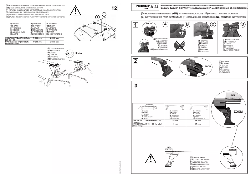 Image de la première page du manuel de l'appareil A 24
