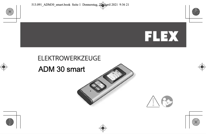 Page n°1 - Manuel utilisateur Flex ADM 30 smart