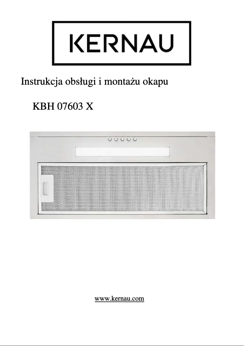 Page 1 de la notice Manuel utilisateur Kernau KBH 07603 X