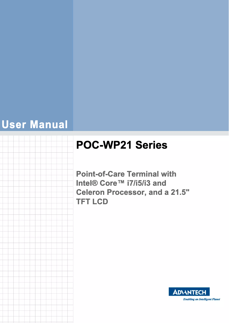Page n°1 - Manuel utilisateur Advantech POC-WP21