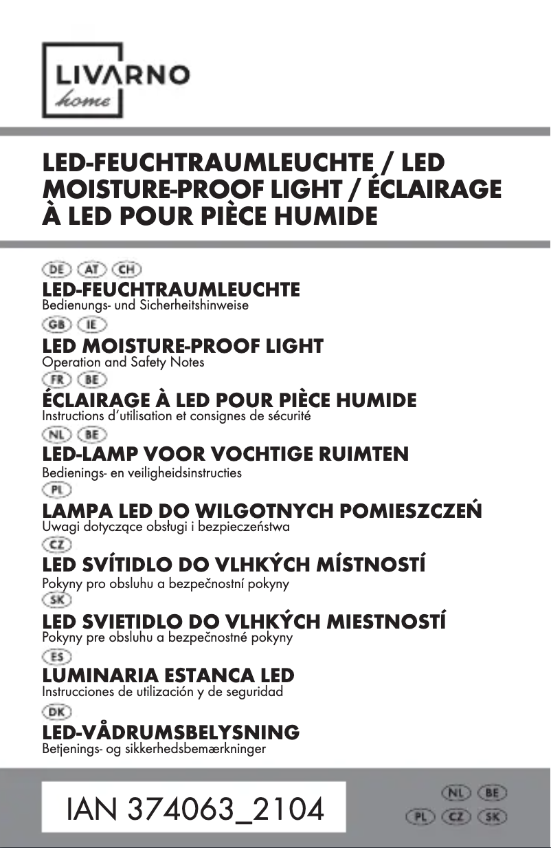 Página 1 del manual Manual de usuario Crivit HG08649