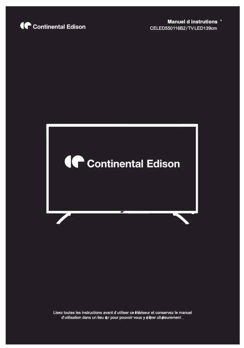 Page n°1 - Manuel utilisateur Continental Edison CELED550116B2