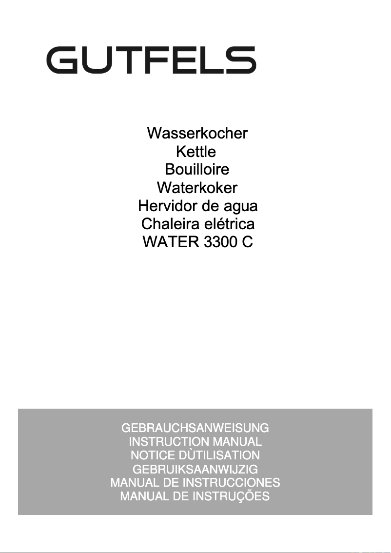 Image de la première page du manuel de l'appareil WATER 3300 C