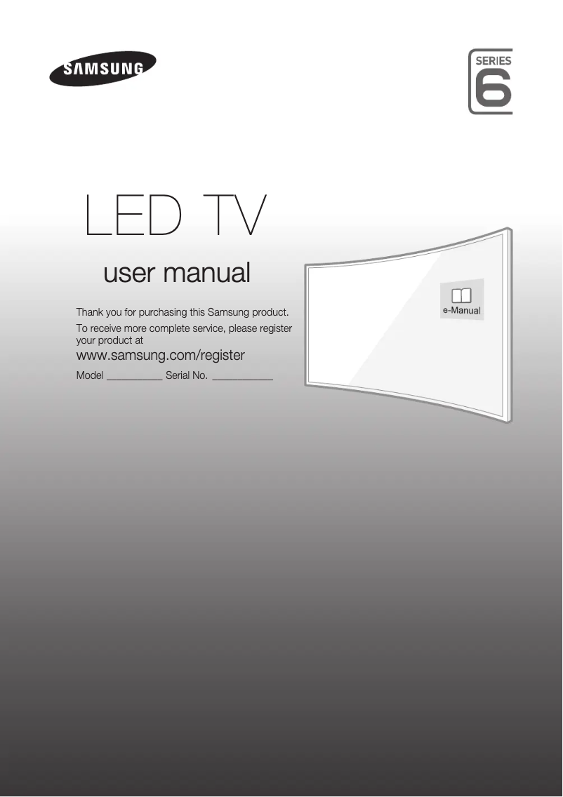 Image de la première page du manuel de l'appareil UE40J6350SU
