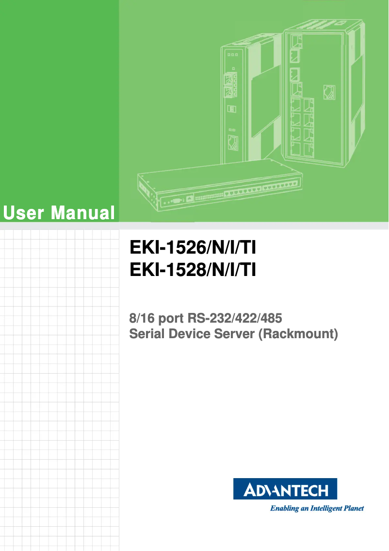 Page 1 de la notice Manuel utilisateur Advantech EKI-1528