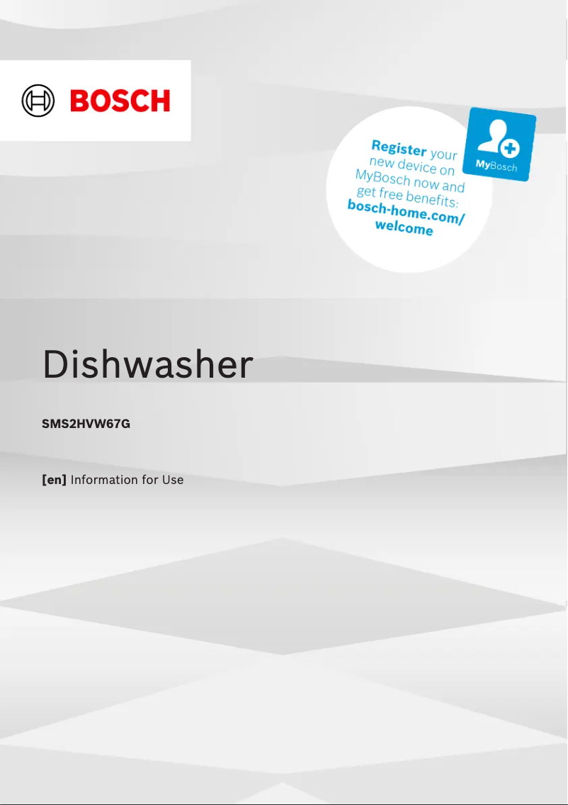 Page n°1 - Manuel utilisateur Bosch SMS2HVW67G