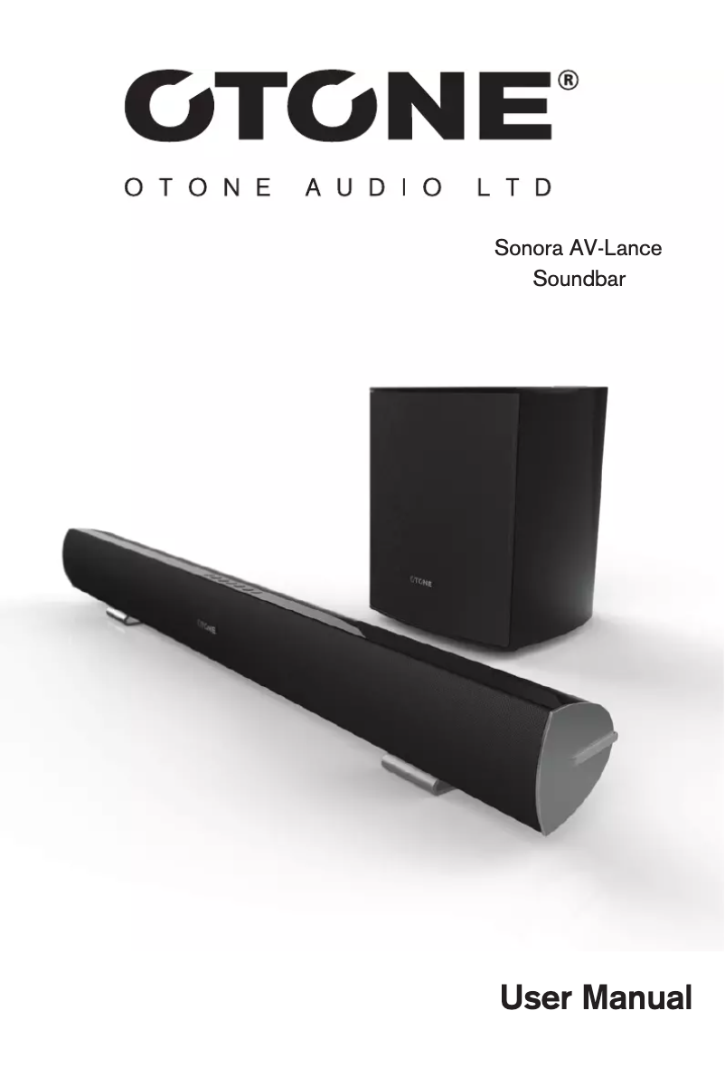 Page 1 de la notice Manuel utilisateur OTONE Audio Sonora AV Lance