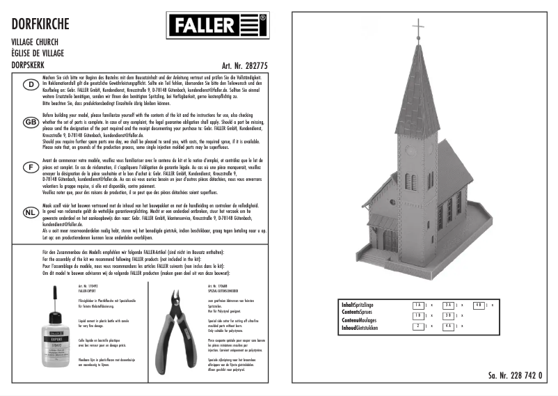 Page n°1 - Manuel utilisateur Faller 282775