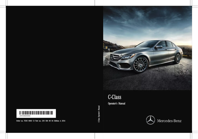 Página 1 del manual Manual de usuario Mercedes-Benz C 300 (2016)
