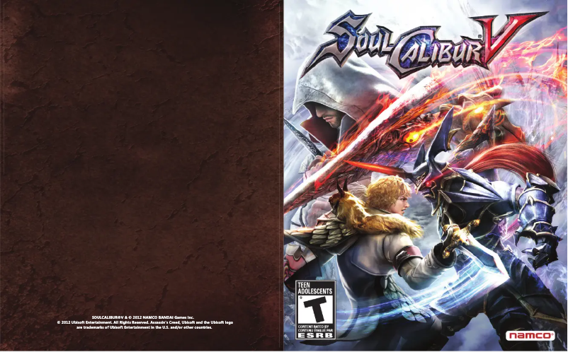 Image de la première page du manuel de l'appareil Soul Calibur V (PS3)