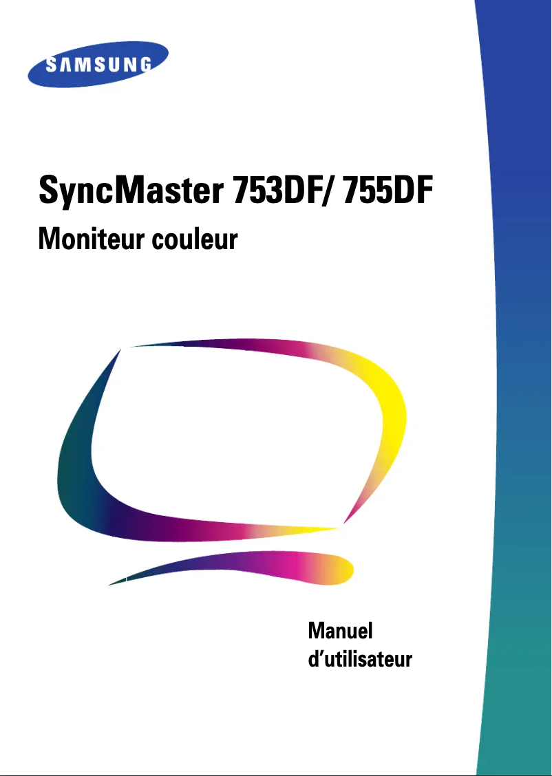 Image de la première page du manuel de l'appareil SyncMaster 753DFX
