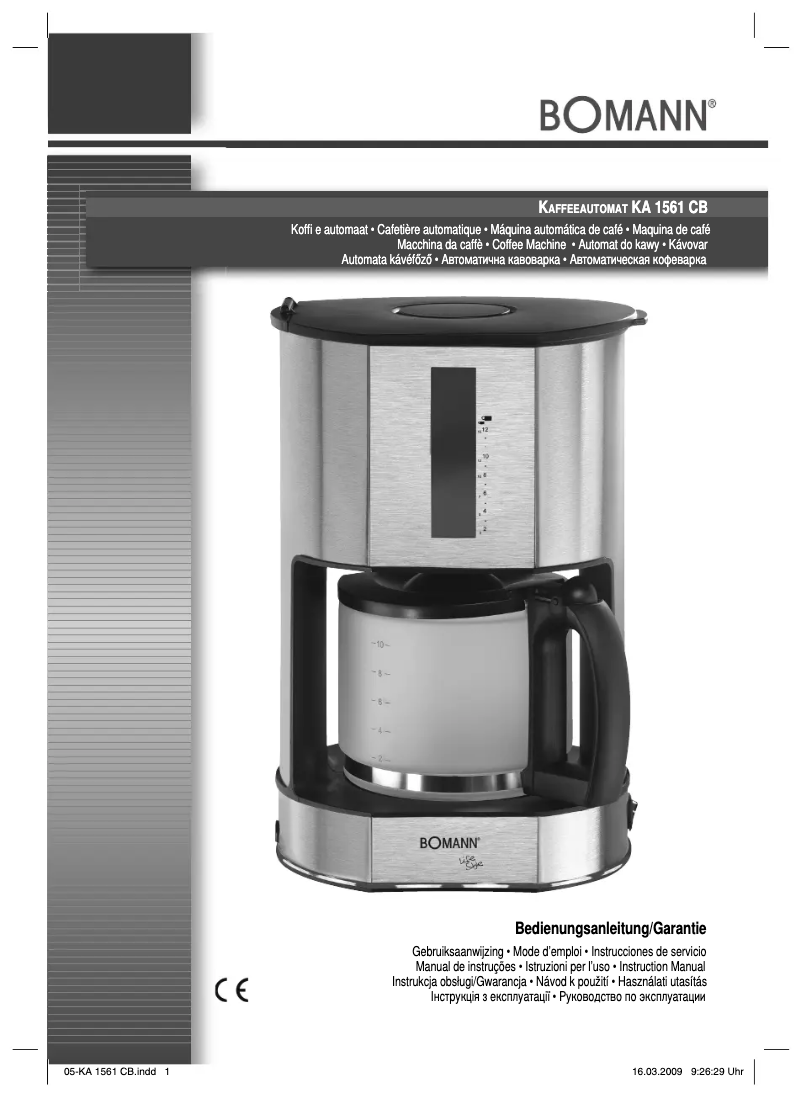 Image de la première page du manuel de l'appareil KA 1561 CB