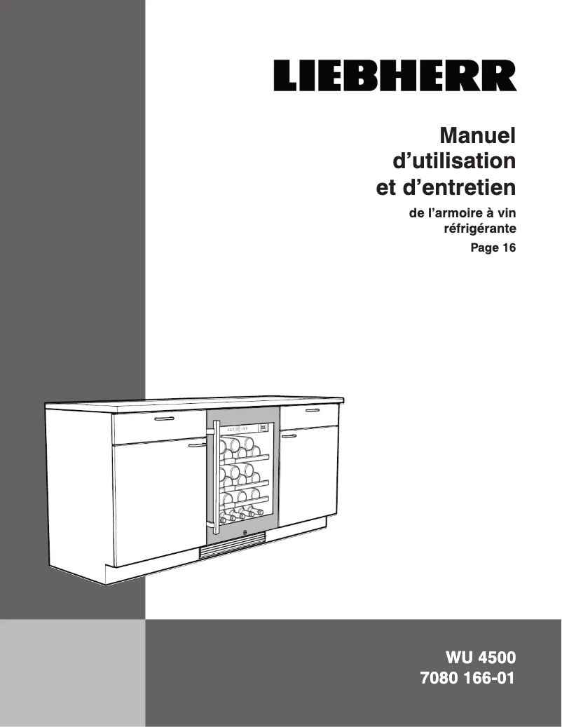 Page 1 de la notice Manuel utilisateur Liebherr UWKes 1762