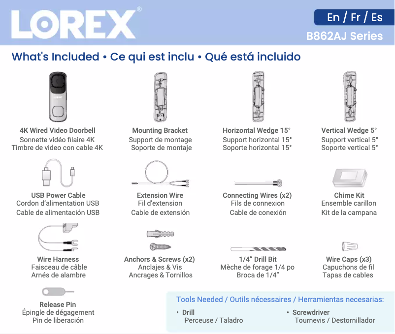 Página 1 del manual Guía de inicio rápido Lorex B862AJD