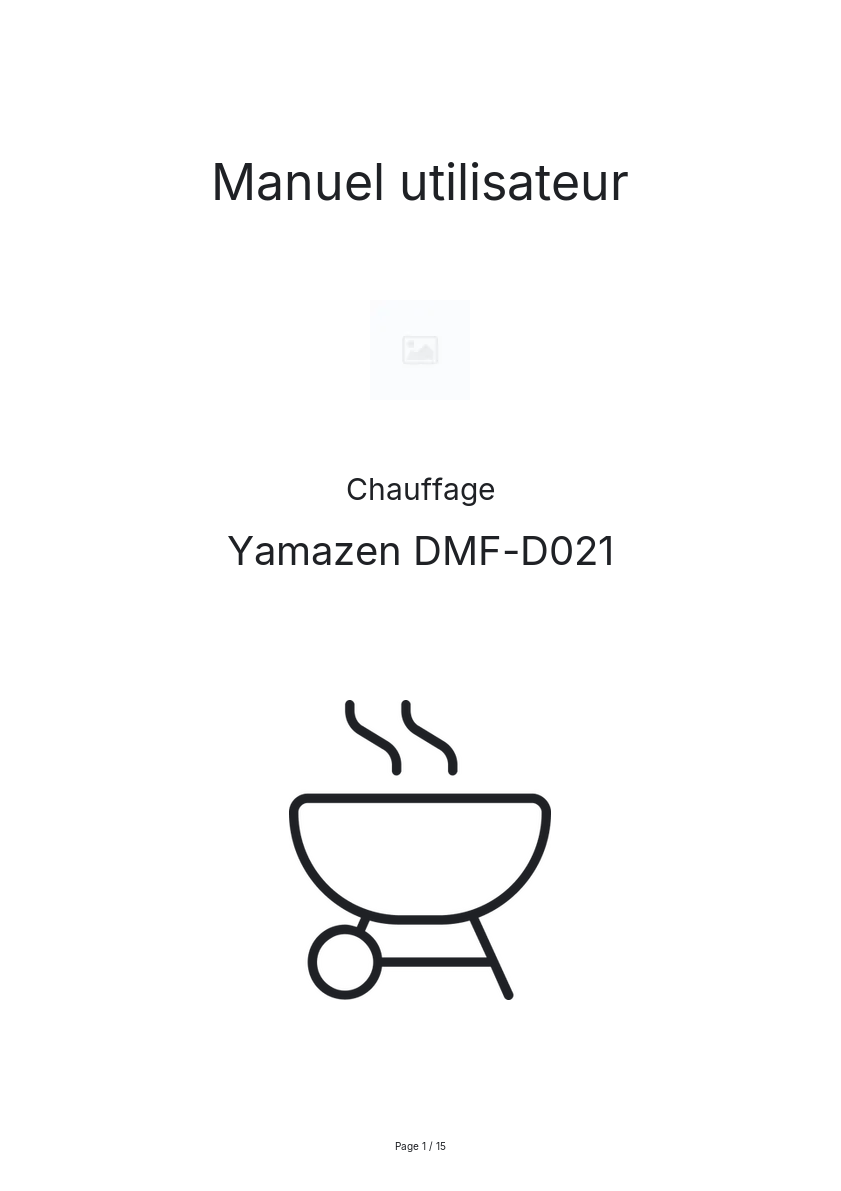 Page n°1 - Manuel utilisateur Yamazen DMF-D021
