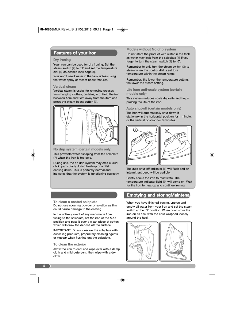 Page 1 de la notice Manuel utilisateur Morphy Richards ComfiGrip 301011