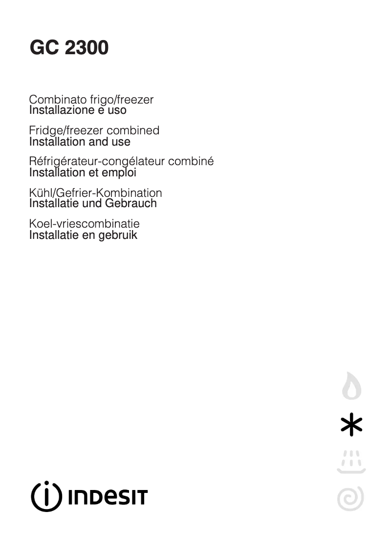 Página 1 del manual Manual de usuario Indesit GC 2300 I INDES.