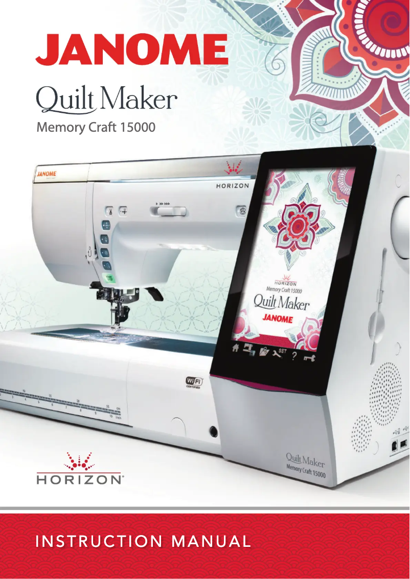 Page n°1 - Manuel utilisateur Janome Quilt Maker Memory Craft 1500015000