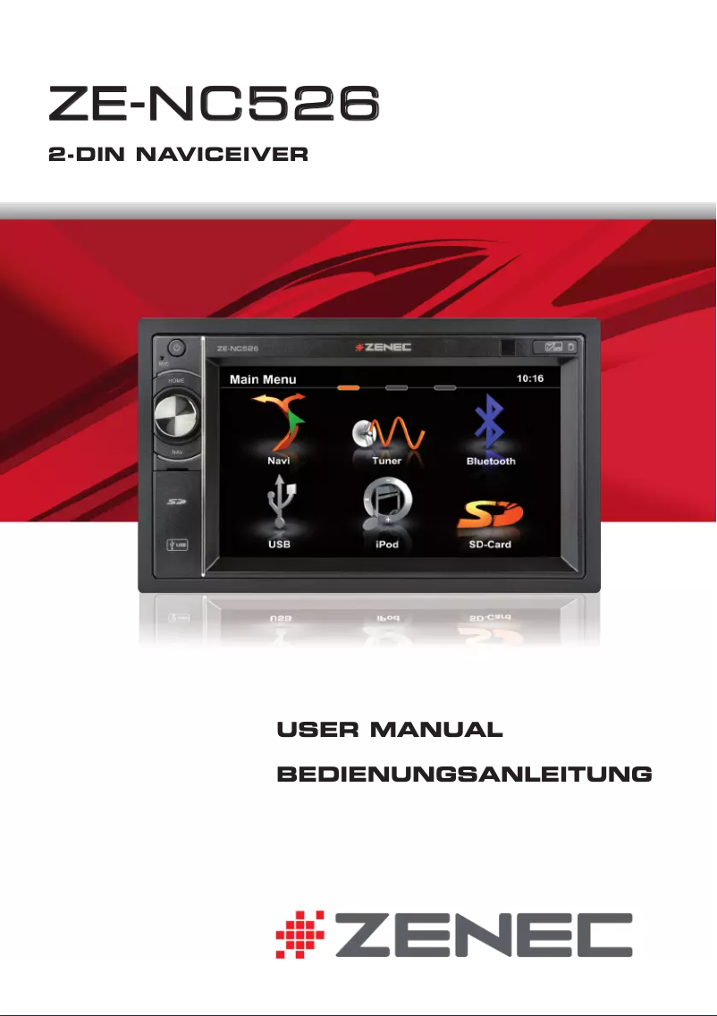 Image de la première page du manuel de l'appareil ZE-NC526