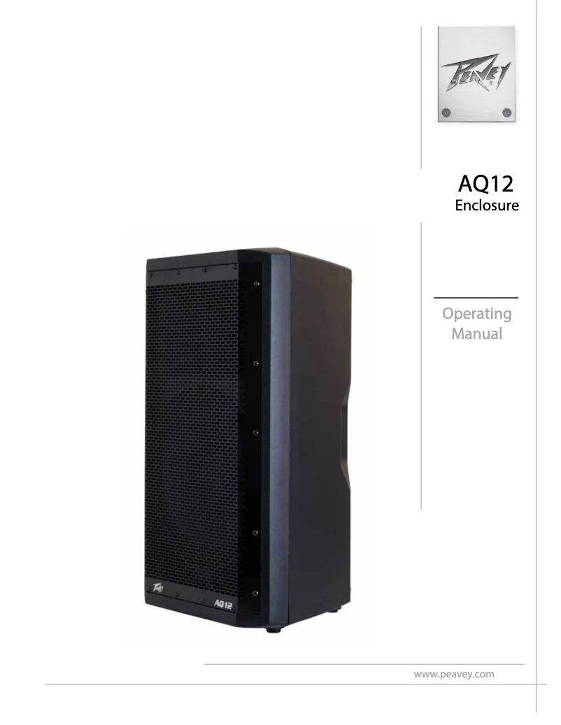Page n°1 - Manuel utilisateur Peavey AQ 12