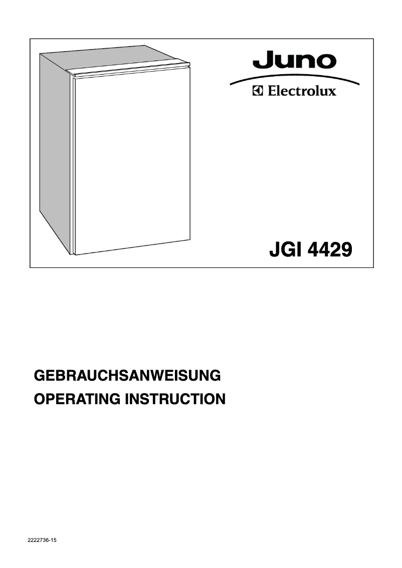 Image de la première page du manuel de l'appareil JGI4429